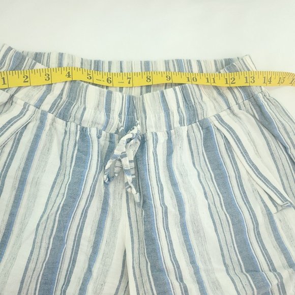 The Lady & The Sailor Womens Blue Striped Elastic Waist Wide Leg Pants Size 3 - Picture 7 of 13